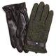 Failsworth Millinery Harris Tweed Mens Gloves in Green/Brown, size: Large-XL