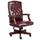 Boss B905-BY Oxblood Caressoft Classic Chair with Mahogany Finish