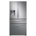 Samsung 23 cu. ft. Counter Depth 4-Door French Door Refrigerator w/ FlexZone™ Drawer, Stainless Steel in Gray | 70 H x 35.75 W x 31 D in | Wayfair