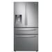 Samsung 23 cu. ft. Counter Depth 4-Door French Door Refrigerator w/ FlexZone™ Drawer, Stainless Steel in Gray | 70 H x 35.75 W x 31 D in | Wayfair