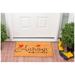 The Holiday Aisle® Kathlene Autumn Blessings 29 in. x 17 in. Non-Slip Outdoor Door Mat Coir in Brown/Orange | Wayfair