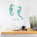 Bay Isle Home™ Seahorse Wall Decal Vinyl in Gray | 22 H x 12 W in | Wayfair FAD2672C7D73494A9196FCC66BB72F7C