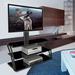 Mount-It TV Stand w/ Mount & Storage Shelves | Entertainment Center Fits 32 to 60 Inch Screens Metal in Black/Gray | Wayfair MI-864