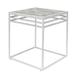 Symple Stuff Whitlatch Stone/Concrete Outdoor Side Table Stone/Concrete/Metal in Brown/Gray/White | 20 H x 16.75 W x 16.75 D in | Wayfair OT1-WHT