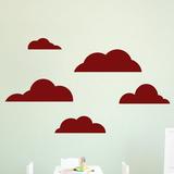 Isabelle & Max™ 5 Piece Cloud Wall Decal Set Vinyl in Red | 8 H x 24 W in | Wayfair 924D0B0D9657417B940AA6897DF07F0F