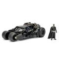 Jada Toys 253215005 The Dark Knight Batmobil, hochdetailiertes 1:24 Modellauto inkl. Batman Figur, Cockpit und Türen können geöffnet werden, mit Freilauf, schwarz