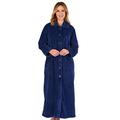 Slenderella HC4328 Women's Housecoats Navy Blue Dressing Gown Medium