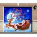 The Holiday Aisle® Santa Sleigh Reindeer Car Garage Door Mural Polyester in Blue | 84 H x 96 W x 1 D in | Wayfair A356C654BBC44443AB2C32CAAEA1A4A4