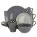 Gracie Oaks Foskey Luxurious 16 Piece Dinnerware Set, Service for 4 Ceramic/Earthenware/Stoneware in Gray/White/Yellow | Wayfair