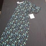 Lularoe Dresses | 3xl Lularoe Julia Dress With Arrows! | Color: Black/Blue | Size: 3x