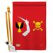Breeze Decor Christopher Moody Pirate Impressions Decorative Vertical 2-Sided Polyester 40 x 28 in. Flag Set in Red | 40 H x 28 W x 1 D in | Wayfair