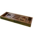 Millwood Pines Jerald Wood Luxury Bathroom Accessory Tray Wood in Brown | 3 H x 38 W x 12 D in | Wayfair E91B70895BC547E99F21C00B74254391