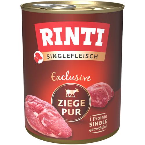 6 x 800 g RINTI Singlefleisch Exclusive Ziege pur Hundefutter nass