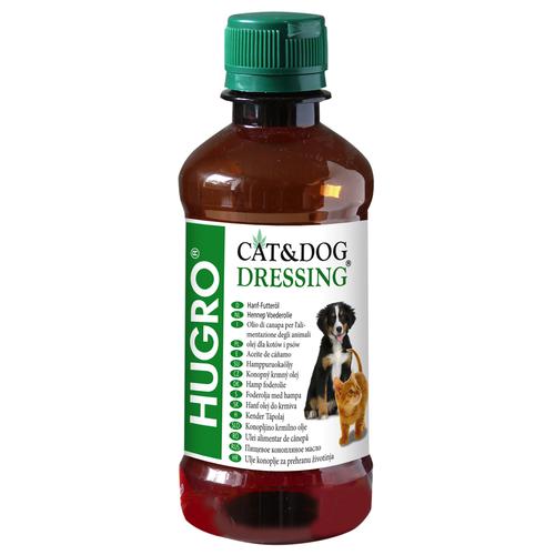 3x250ml Hugro Hanf-Futteröl Spezial- und Ergänzungsfutter für Hunde und Katzen