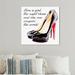 Oliver Gal The Right Shoes V2 - Graphic Art on Canvas Canvas, Wood in Black/Red/White | 12 H x 12 W x 1.5 D in | Wayfair 13012_12x12_CANV_XHD