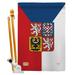 Breeze Decor 2-Sided Polyester 40 x 28 in. Flag set in Blue/Gray/Red | 40 H x 28 W x 1 D in | Wayfair BD-CY-HS-108120-IP-BO-D-US13-BD