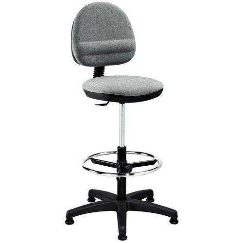 siege tissu gris repose pieds assise hteur 58 a 83 cm