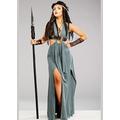 Delights Womens Green Warrior Viking Maiden Costume L (UK 12-14)