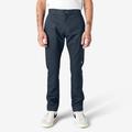 Dickies Men's Skinny Fit Double Knee Work Pants - Dark Navy Size 42 30 (WP811)