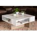 Baxton Studio Rasa Modern & Contemporary Two-Tone White & Oak Finished Wood Coffee Table - CT8004-White/Oak-CT