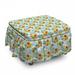 East Urban Home Box Cushion Ottoman Slipcover Polyester in Blue/Green/Pink | 16 H x 38 W x 38 D in | Wayfair 57B30CA2F9914054B03EF4D0039A904C