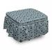 East Urban Home Box Cushion Ottoman Slipcover Polyester in Blue/Pink | 16 H x 38 W x 38 D in | Wayfair FC193BC1CD504B5FBA3FBC0F1C4529F1