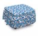 East Urban Home Box Cushion Ottoman Slipcover Polyester in Blue/Pink | 16 H x 38 W x 38 D in | Wayfair 004071806C9A41BA9642367A1E78FFBC