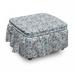 East Urban Home Aquatic Life Artwork Ottoman Slipcover Polyester in Blue/Gray | 16 H x 38 W x 0.1 D in | Wayfair 00454E05E8834A0AB5DDFD413ED012D1