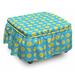 East Urban Home Box Cushion Ottoman Slipcover Polyester in Blue/Pink | 16 H x 38 W x 38 D in | Wayfair 54DAD2B406674B0BA8CC5BEBE1C95645