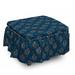 East Urban Home Box Cushion Ottoman Slipcover Polyester in Blue | 16 H x 38 W x 38 D in | Wayfair 8332661D5DDD43178FE3543525AF6259