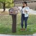 Simplay3 Rustic Home Post Mounted Mailbox Plastic in Brown | 50 H x 13 W x 24 D in | Wayfair 416080-01