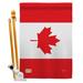Breeze Decor Canada Country Flags Of The World Nationality Impressions Decorative Vertical 2-Sided 28 x 40 in. Flag set in Gray/Red | Wayfair