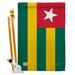 Breeze Decor Togo Flags Of The World Nationality Impressions Decorative Vertical 2-Sided 28 x 40 in. Flag set in Green/Red/Yellow | Wayfair