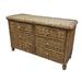 Bay Isle Home™ Debolt 6 Drawer Double Dresser Wicker/Rattan in Brown | 31 H x 54 W x 18 D in | Wayfair F5EF0F89F0DA4C379CF8270EF5CA6E09