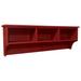 Winston Porter Taven Storage Shelf w/ Cubbies & Pegs Wood in Red | 17 H x 50 W x 10.75 D in | Wayfair F5AC56C2C209426A857F60AAFA455A57