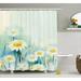 Winston Porter Christensen Daisies on Grass Mother Earth Icons Impressionist Print Single Shower Curtain Polyester | 70 H x 69 W in | Wayfair