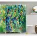 Winston Porter Kris Vibrant Blooms Clusters Down From Branch Spring Season Image Single Shower Curtain Polyester | 75 H x 69 W in | Wayfair