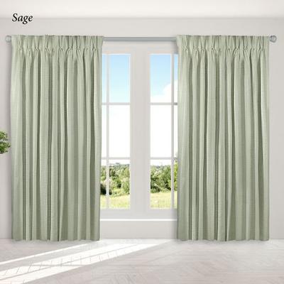 Marshfield Drapery Wide Width Pinch Pleat Curtain Pair, 150 x 84, Sage