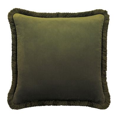 Fringed Signature Velvet Pillow Cover - Doe 20" x 20" - Ballard Designs
