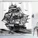 East Urban Home Pirate Ship Shower Curtain Set + Hooks Polyester | 84 H x 69 W in | Wayfair C7D6E435618C4620B6A36A26FA3AF873