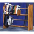 Rebrilliant 80 DVD Dowel Multimedia Tabletop Storage Rack Wood/Solid Wood in Brown | 18.25 H x 24.25 W x 7.25 D in | Wayfair