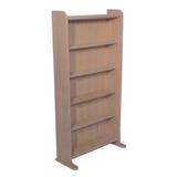 Rebrilliant 200 DVD Multimedia Storage Rack Wood/Solid Wood in White | 47.75 H x 24.25 W x 7.25 D in | Wayfair 507 / Unfinished