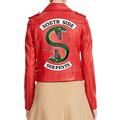 wowstore Women Red/Black Riverdale Southside Serpents Cheryl Blossom Faux Leather Jacket (Red-1, Large)