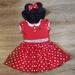 Disney Dresses | Disney Minnie Mouse Disney Hooded Dress Sz. 6-6x | Color: Black/Red | Size: 6 - 6x