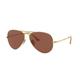 Ray-Ban RB3689 Aviator Sunglasses - Men's Gold Purple Classic Lens RB3689-9064AF-62