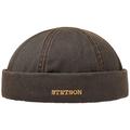 Stetson Old Cotton Winter Docker Cap for Men - Men's Water-Shedding Cap - Lined Cap (Fleece) - Fall/Winter Fisherman's hat Brown XL (60-61 cm)