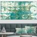 East Urban Home 'Turquoise Watercolor Geometrical III' Painting Multi-Piece Image on Canvas Canvas, in Blue/Green | 28 H x 60 W x 1 D in | Wayfair