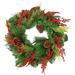 The Holiday Aisle® Abigail Christmas 30" Artificial ery Wreath Traditional Faux in Green | 5 H x 30 W x 30 D in | Wayfair