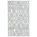 Gray/White 30 x 0.98 in Indoor Area Rug - Bungalow Rose Saira Geometric Light Gray/Cream Area Rug | 30 W x 0.98 D in | Wayfair