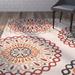 Red/White 96 x 0.25 in Area Rug - Winston Porter Centeno Beige Indoor/Outdoor Area Rug, Leather | 96 W x 0.25 D in | Wayfair